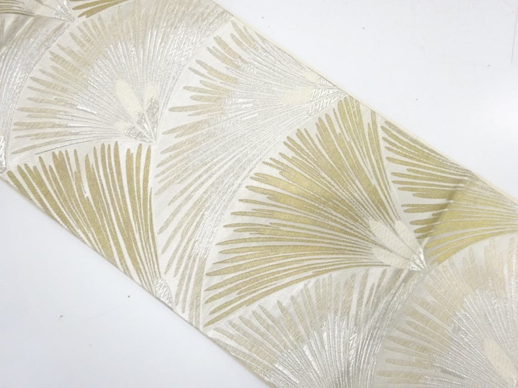 JAPANESE KIMONO / ANTIQUE FUKURO OBI / SILK / WOVEN YOUNG PINE